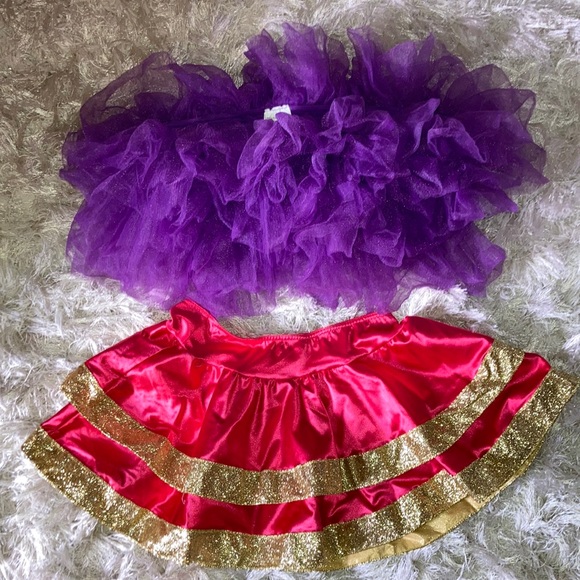 Other - Spirit Halloween Purple Ruffled Tutu and Homemade Pageant Skirt